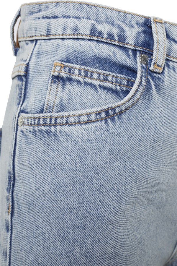 Açık Mavi Vintage High Waist Jean