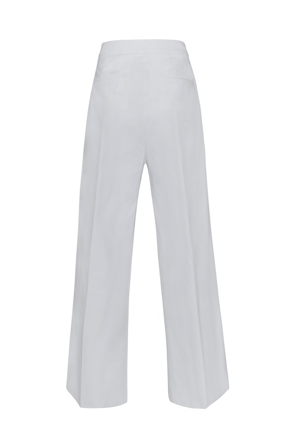 Beyaz Full Length Gabardin Pantolon