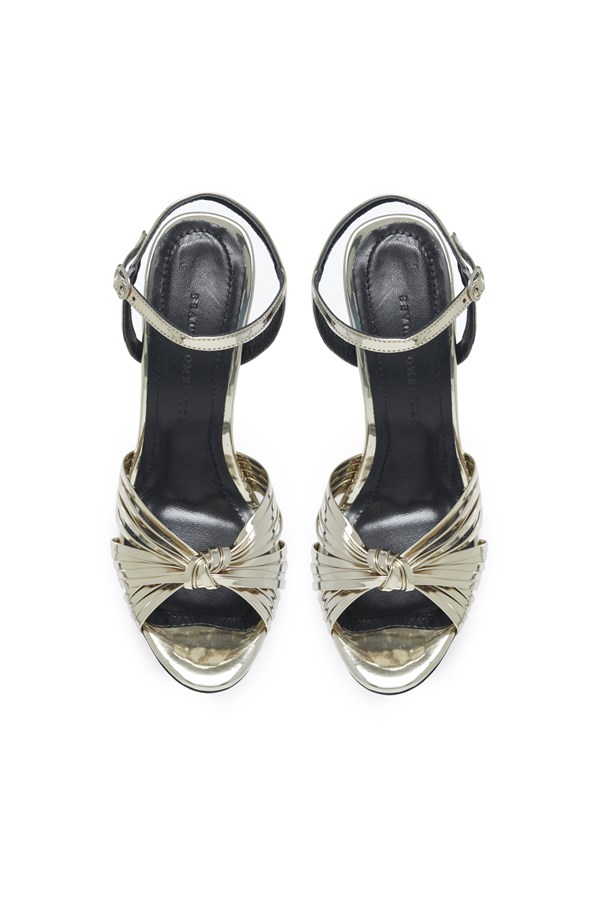Dore Düğüm Detaylı Topuklu Parlak Ayakkabı