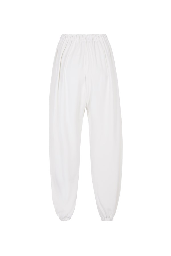Kırık Beyaz Krep Harem Pantolon