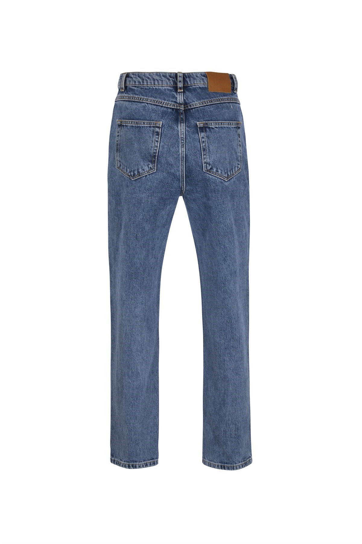 Orta Mavi Vintage High Waist Jean