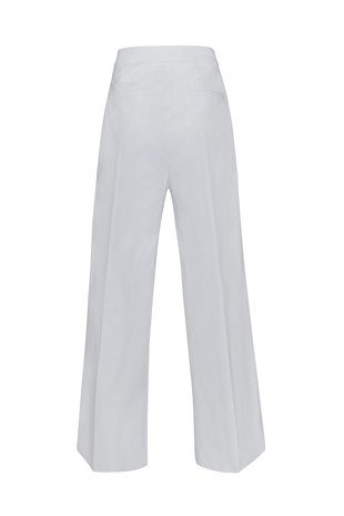 Beyaz Full Length Gabardin Pantolon