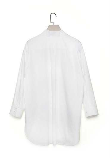 Beyaz Uzun Klasik Gömlek