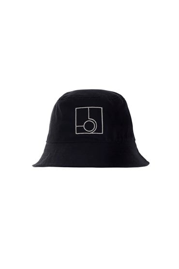 Siyah Kanvas Bucket Şapka