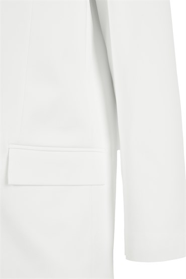 Kırık Beyaz Oversize Vatkalı Takım Blazer
