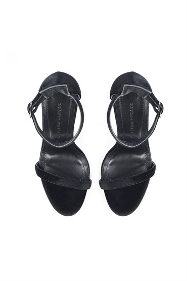 Siyah Anna Kadife Ayakkabı