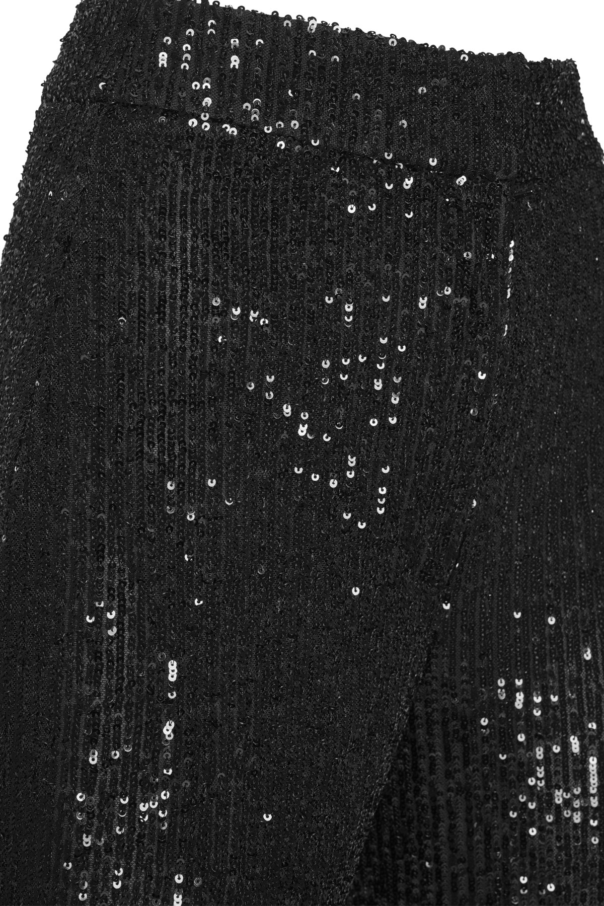 Siyah Payetli Pilili Bol Pantolon - Special Edition