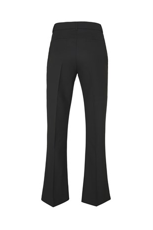 Siyah Straight Fit Yünlü Pantolon- Limited Edition