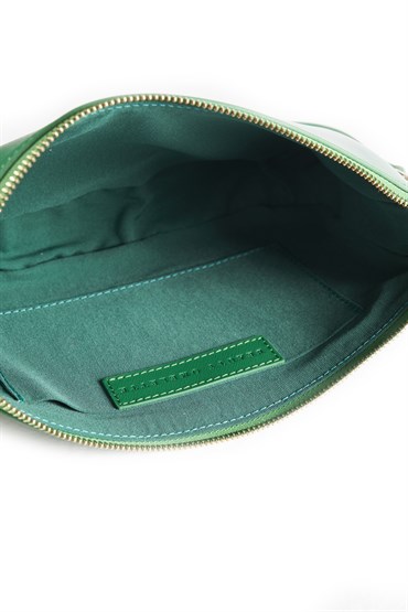 Yeşil Dokulu Classic Baguette Bag